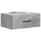 Preview: Wandmontierter Nachttisch 2 Stk. Betongrau 49 x 34,5 x 20 cm