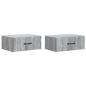 Preview: Wandmontierter Nachttisch 2 Stk. Sonoma-Grau 49 x 34,5 x 20 cm