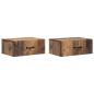 Preview: Wandmontierter Nachttisch 2 Stk. Altholz 49 x 34,5 x 20 cm