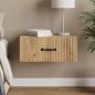 Preview: ARDEBO.de - Wandmontierter Nachttisch Artisan-Eiche 49 x 34,5 x 20 cm
