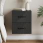 Preview: ARDEBO.de - Wandmontierter Nachttisch Schwarz 34,5 x 33 x 40 cm