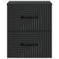 Preview: Wandmontierter Nachttisch Schwarz 34,5 x 33 x 40 cm