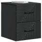 Preview: Wandmontierter Nachttisch 2 stk. Schwarz 34,5 x 33 x 40 cm