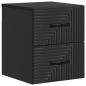Preview: Wandmontierter Nachttisch 2 stk. Schwarz 34,5 x 33 x 40 cm
