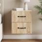 Preview: ARDEBO.de - Wandmontierter Nachttisch Sonoma-Eiche 34,5 x 33 x 40 cm