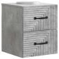 Preview: Wandmontierter Nachttisch 2 stk. Betongrau 34,5 x 33 x 40 cm