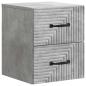 Preview: Wandmontierter Nachttisch 2 stk. Betongrau 34,5 x 33 x 40 cm