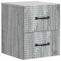 Preview: Wandmontierter Nachttisch Graues Sonoma 34,5 x 33 x 40 cm