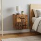 Preview: Wandmontierter Nachttisch 2 Stk. Altholz 34,5 x 33 x 40 cm