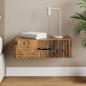 Preview: ARDEBO.de - Wandmontierter Beistelltisch 59 x 34,5 x 17 cm Holzwerkstoff