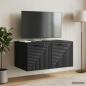 Preview: ARDEBO.de - Wandmontierter TV-Schrank Schwarz 59,5 x 41 x 30 cm