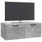 Preview: Wandmontierter TV-Schrank Betongrau 78,5 x 41 x 30 cm