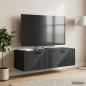 Preview: Wandmontierter TV-Schrank Schwarz 98 x 41 x 30 cm Holzwerkstoff