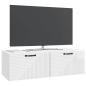 Preview: Wandmontierter TV-Schrank Hochglanz Weiß 98 x 41 x 30 cm