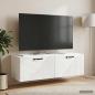 Preview: Wandmontierter TV-Schrank Hochglanz Weiß 98 x 41 x 30 cm