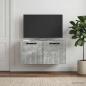 Preview: ARDEBO.de - Wandmontierter TV-Schrank Betongrau 59,5 x 31 x 30 cm