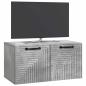 Preview: Wandmontierter TV-Schrank Betongrau 59,5 x 31 x 30 cm