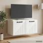 Preview: ARDEBO.de - Wandmontierter TV-Schrank Hochglanz Weiß 59,5 x 31 x 30 cm