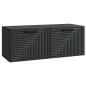 Preview: Wandmontierter TV-Schrank Schwarz 78,5 x 31 x 30 cm