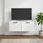 Preview: Wandmontierter TV-Schrank Hochglanz Weiß 78,5 x 31 x 30 cm