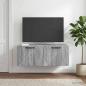 Preview: ARDEBO.de - Wandmontierter TV-Schrank Graues Sonoma 78,5 x 31 x 30 cm