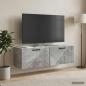Preview: ARDEBO.de - Wandmontierter TV-Schrank Betongrau 98 x 31 x 30 cm