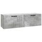 Preview: Wandmontierter TV-Schrank Betongrau 98 x 31 x 30 cm