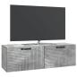 Preview: Wandmontierter TV-Schrank Betongrau 98 x 31 x 30 cm