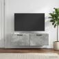 Preview: Wandmontierter TV-Schrank Betongrau 98 x 31 x 30 cm