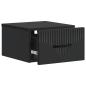 Preview: Wandmontierter Nachttisch Schwarz 34,5 x 33 x 20 cm