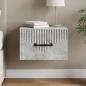 Preview: ARDEBO.de - Wandmontierter Nachttisch Betongrau 34,5 x 33 x 20 cm