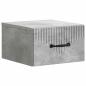Preview: Wandmontierter Nachttisch Betongrau 34,5 x 33 x 20 cm