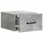 Preview: Wandmontierter Nachttisch Betongrau 34,5 x 33 x 20 cm