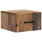 Preview: Wandmontierter Nachttisch 2 stk. Altholz 34,5 x 33 x 20 cm