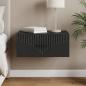 Preview: ARDEBO.de - Wandmontierter Nachttisch Schwarz 49 x 34,5 x 20 cm