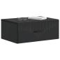 Preview: Wandmontierter Nachttisch Schwarz 49 x 34,5 x 20 cm