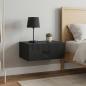 Preview: Wandmontierter Nachttisch 2 stk. Schwarz 49 x 34,5 x 20 cm