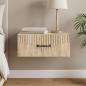 Preview: ARDEBO.de - Wandmontierter Nachttisch Sonoma-Eiche 49 x 34,5 x 20 cm