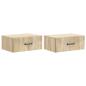 Preview: Wandmontierter Nachttisch 2 stk. Sonoma-Eiche 49 x 34,5 x 20 cm