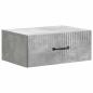 Preview: Wandmontierter Nachttisch Betongrau 49 x 34,5 x 20 cm