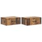 Preview: Wandmontierter Nachttisch 2 stk. Altholz 49 x 34,5 x 20 cm