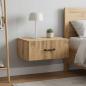 Preview: ARDEBO.de - Wandmontierter Nachttisch 2 stk. Artisan-Eiche
