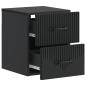 Preview: Wandmontierter Nachttisch Schwarz 34,5 x 33 x 40 cm