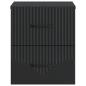 Preview: Wandmontierter Nachttisch Schwarz 34,5 x 33 x 40 cm