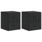 Preview: Wandmontierter Nachttisch 2 stk. Schwarz 34,5 x 33 x 40 cm