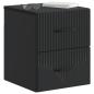 Preview: Wandmontierter Nachttisch 2 stk. Schwarz 34,5 x 33 x 40 cm