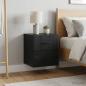 Preview: Wandmontierter Nachttisch 2 stk. Schwarz 34,5 x 33 x 40 cm