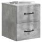 Preview: Wandmontierter Nachttisch 2 stk. Betongrau 34,5 x 33 x 40 cm
