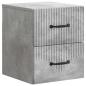 Preview: Wandmontierter Nachttisch 2 stk. Betongrau 34,5 x 33 x 40 cm