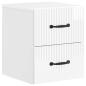 Preview: Wandmontierter Nachttisch 2 stk. Hochglanz Weiß